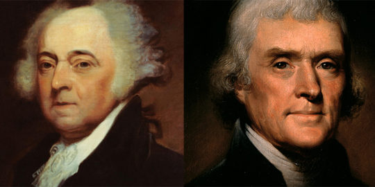 Friends and foes, Adams and Jefferson…divine intervention?